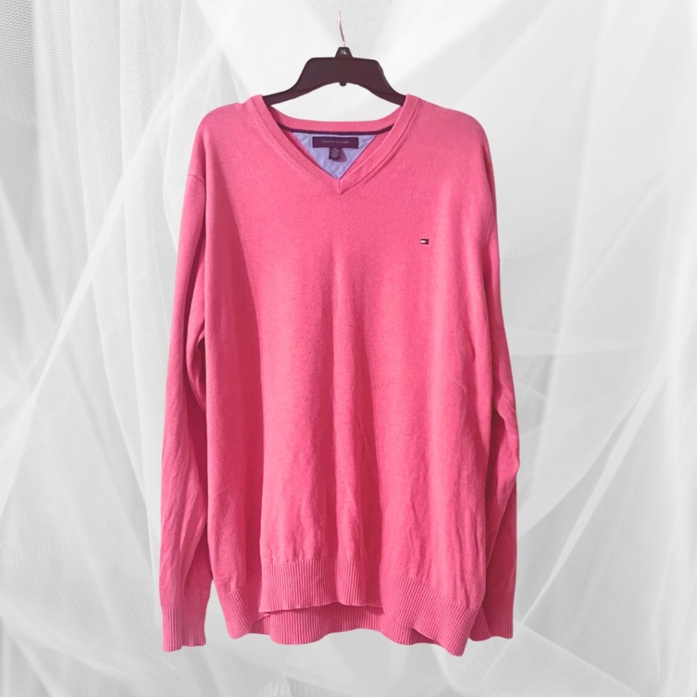 Pink V-Neck Sweater